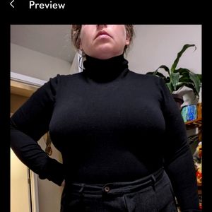 Par Simons Black turtleneck sweater